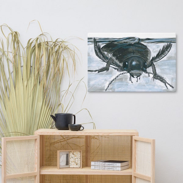 Monochromatic Waterbug, Canvas Print