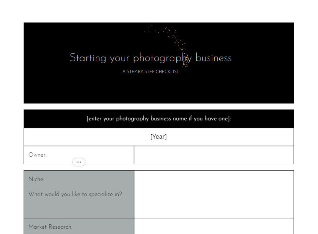 Printable Photography Business Checklist - Etsy