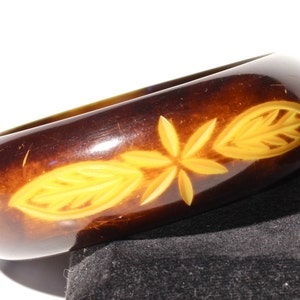Vintage Carved Resin Bangle Bracelet, Antique Bangle Bracelet, Vintage Jewelry