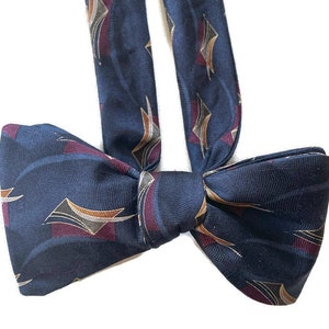Men&#39;s Silk Bow Tie - Windswept - One-of-a-Kind, Self-tie - Free Shipping