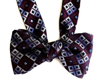 Handcrafted Silk Bow Tie - Statement - One-of-a-Kind - Pre-tied or Self-tie