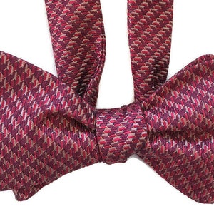 Men's Silk Bow Tie - Traditional - One-of-a-Kind, Handcrafted, Self-tie - Free Shipping