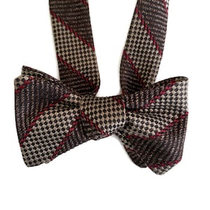 Silk Bow Tie - Sportsman - One-of-a-Kind - Handmade - Pre-tied or Self-tie