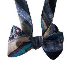 Silk Bow Tie - Caprice - One-of-a-Kind - Handmade - Pre-tied or Self-tie