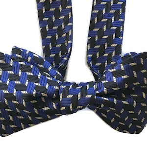 Men&#39;s Silk Bow Tie - Couture - One-of-a-Kind, Self-tie - Free Shipping