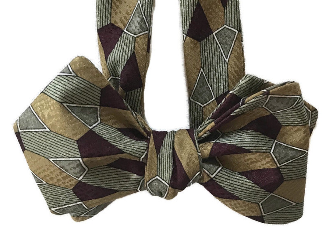 Men's Silk Bow Tie Raphael Oneofakind, Handcrafted, Selftie Free