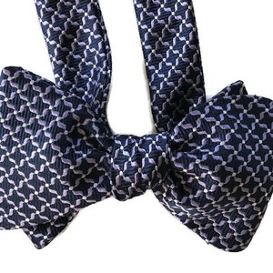 Men&#39;s Silk Bow Tie -  Deep Purple - One-of-a-Kind, Self-tie - Free Shipping