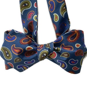 Men&#39;s Silk Bow Tie - Crazy Paisley- One-of-a-Kind, Self-tie or Pre-tied