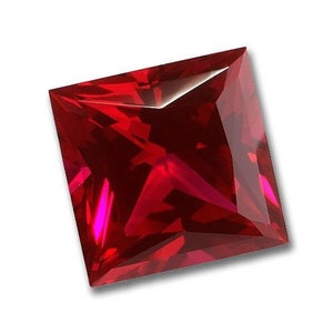 Lab Grown Ruby 2mm Princess Cut Lot of 25 Stones