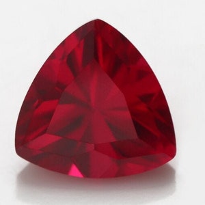 Lab Grown Ruby 7mm Trillion Cut Lot of 1 Stone