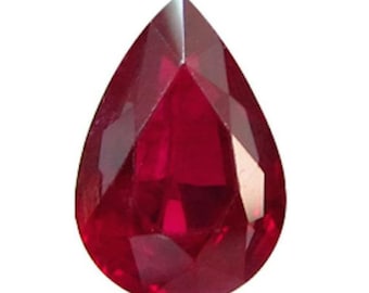 Lab Grown Ruby 18mm x 13mm Pear Shape Lot of 1 Stone