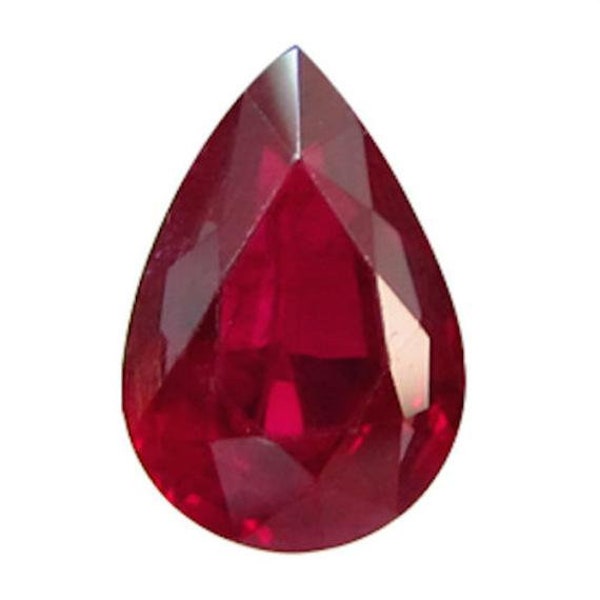 Lab Grown Ruby 6mm x 4mm Pear Shape Lot of 1 Stone