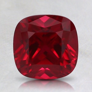 Lab Grown Ruby 12mm Cushion Cut Lot of 1 Stone