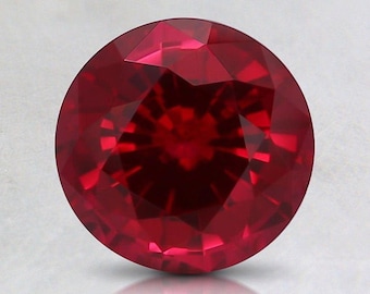 Lab Grown Ruby 2.5mm Lot rond de 1 pierre