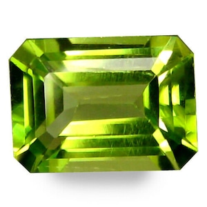 Natural Peridot 5mm x 3mm Emerald Cut Lot of 10 Stones
