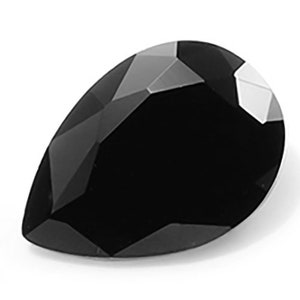 Natural Black Sapphire 6mm x 4mm Pear Shape Lot of 5 Stones
