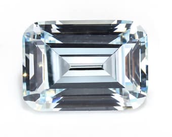 Cubic Zirconia 12mm x 10mm Emerald Cut Wholesale Lot of 1 Stone AAAAA