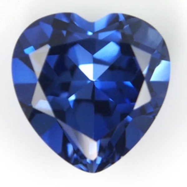 Lab Grown Blue Sapphire 5mm Heart Shape wholesale Lot of 1 gemstone