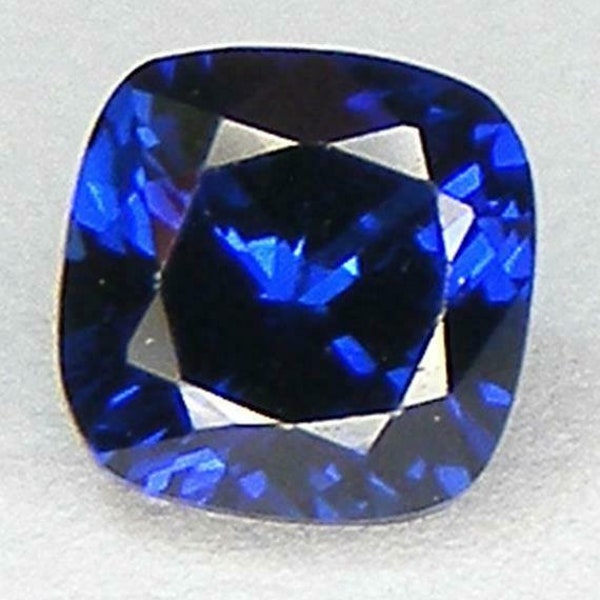 Lab Grown Blue Sapphire 7mm Cushion Cut wholesale Lot of 1 gemstone