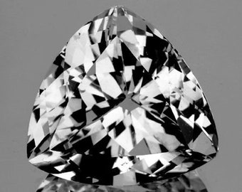 ONE 12mm Trillion Trilliant Triangle Bolivian White Topaz Gem Stone Gemstone ONE 12mm Trillion Trilliant Triangle Bolivian White Topaz Gem Stone Gemstone