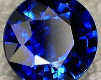 Lab Grown Blue Sapphire 8mm Round wholesale Lot of 1 gemstone