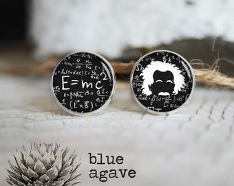 Albert Einstein equation cufflink custom personalized cufflinks, cool gifts for men, wedding cuff link