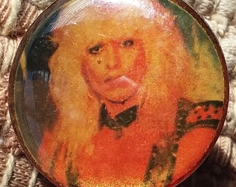 Vince Neil lapel jacket pin pre-owned Motley Crue Vince Neil lapel jacket pin pre-owned Motley Crue