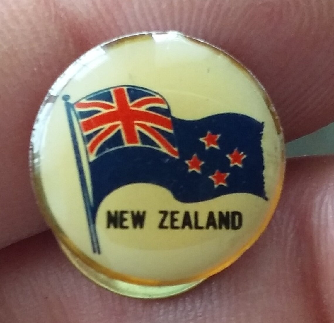 New Zealand flag enameled Lapel jacket pin preowned Etsy 日本