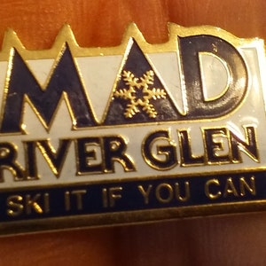 MAD River Glen Ski It If You Can enamel Lapel jacket pin pre-owned