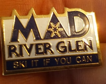 MAD River Glen Ski It If You Can enamel Lapel jacket pin pre-owned