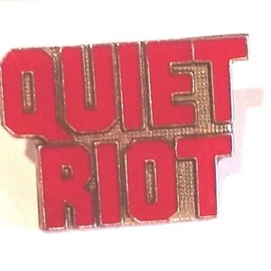 Quiet Riot enameled Lapel pin pre-owned