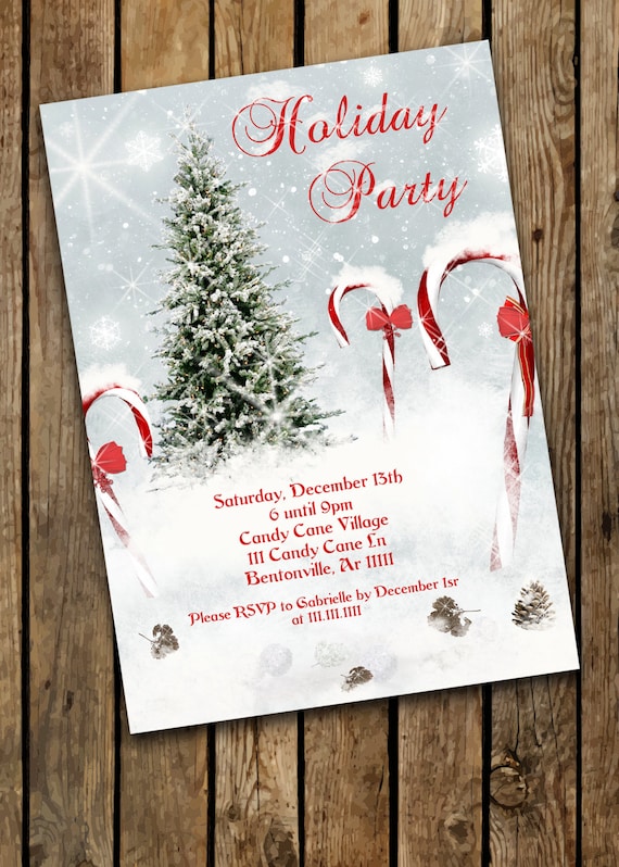 Christmas Party Christmas Invitations Holiday Party Holiday Etsy