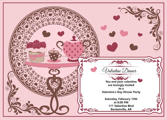valentine dinner valentine dinner invitation valentines etsy valentines dinner invitation