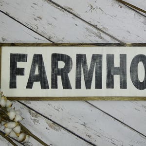 Framed Farmhouse Sign, Rustic Farmhouse Sign, Farmhouse Wall Decor image 3