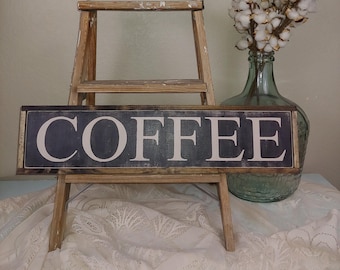 Coffee Sign, Coffee Bar Sign,  Wood Coffee Sign, Custom Wood Sign, Kitchen Sign, Framed Wood Sign, Coffee Lover Sign