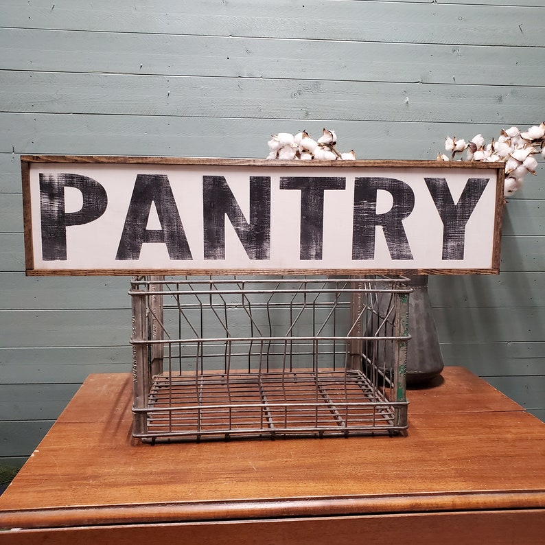 Wood Pantry Sign, Farmhouse Wall Decor, Laundry Sign, Bakery Sign, Grocery Sign, Kitchen Sign, Pantry Sign, Kitchen Decor, Farmhouse Sign image 1