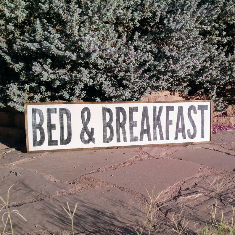 Vintage Wood Sign Bed and Breakfast Sign Large Custom Sign Etsy Australia