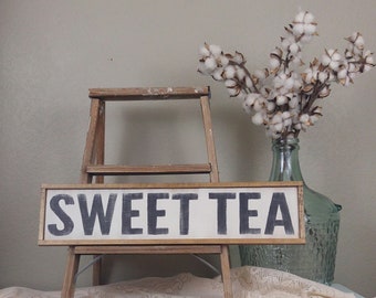 Sweet Tea Sign, Southern Sign, Southern Decor, Farmhouse Kitchen, Farmhouse Signs, Wooden Sign, Custom Wood Sign, Kitchen Sign, Framed Sign