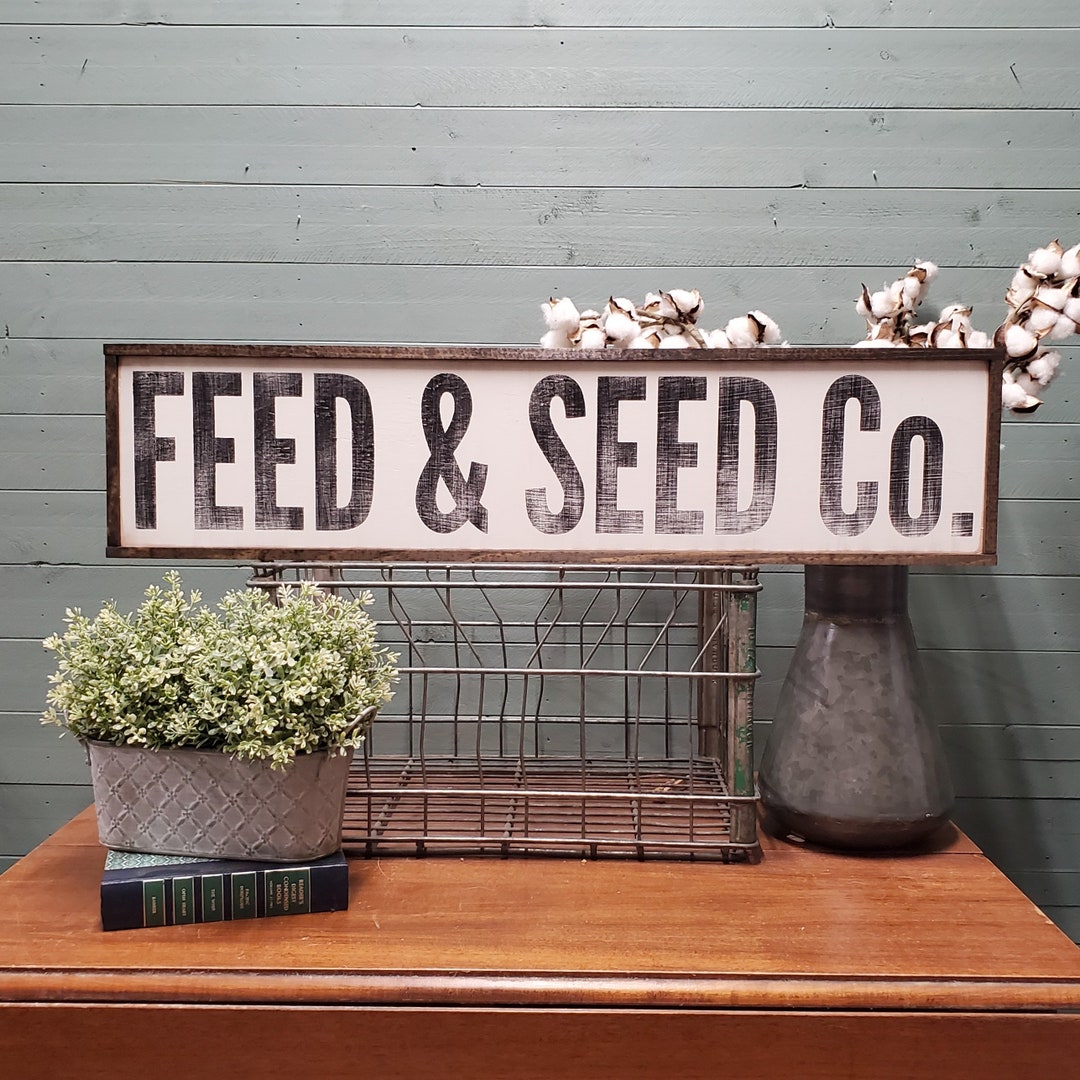 Feed & Seed Co Sign, Feed and Seed Sign, Rustic Farmhouse Sign