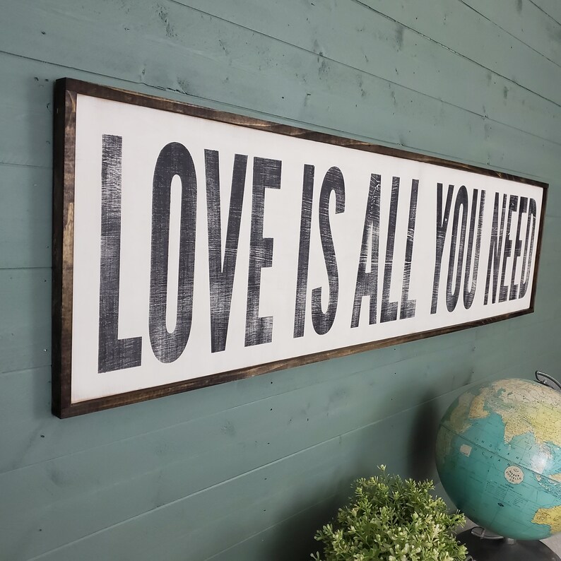 Love is All You Need Wood Sign All You Need is Love Sign Etsy