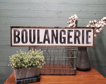 French Bakery Sign, Boulangerie Sign, Farmhouse Wall Decor, French Country Kitchen