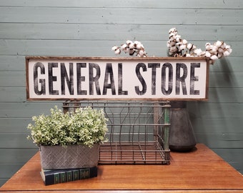 General Store Sign, Rustic Farmhouse Style Decor