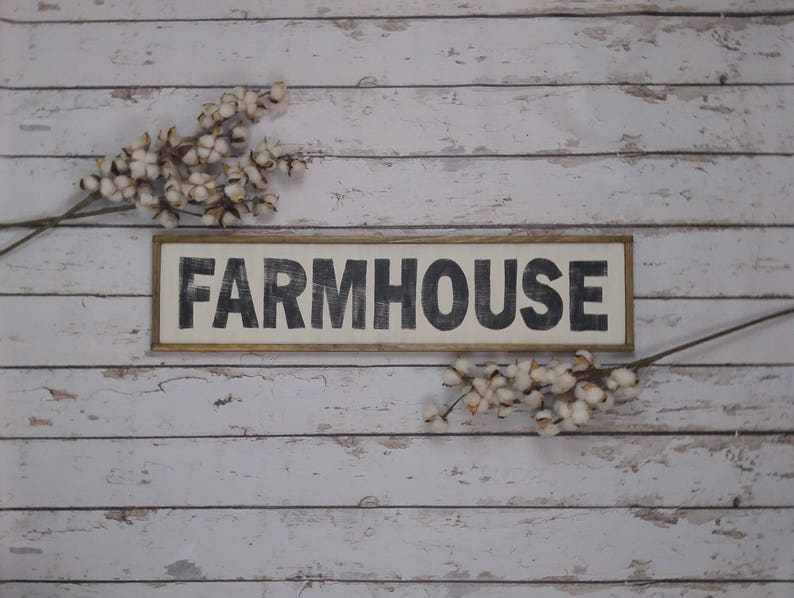 Framed Farmhouse Sign, Rustic Farmhouse Sign, Farmhouse Wall Decor image 2