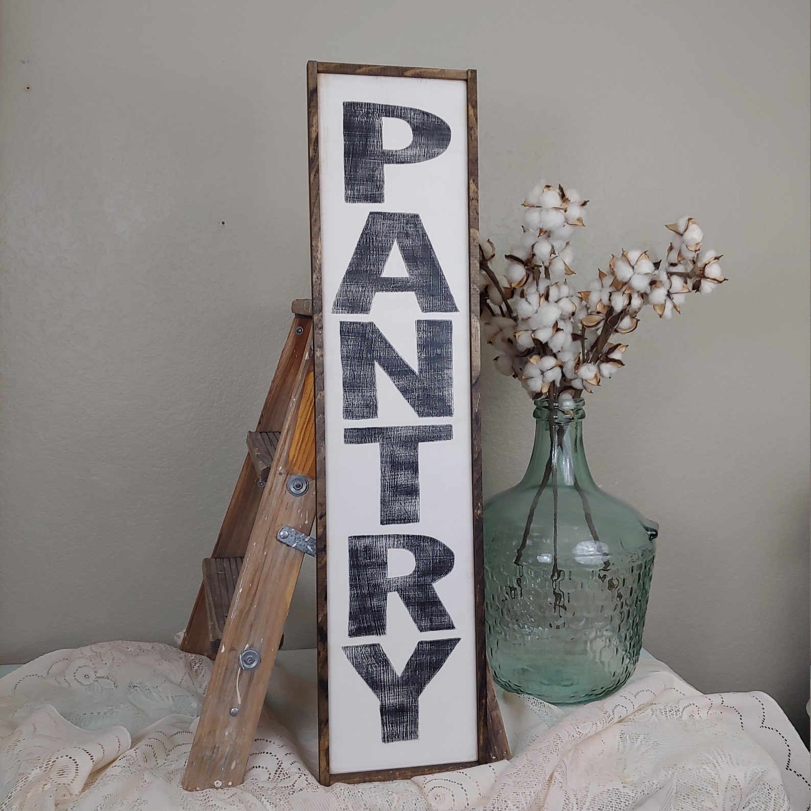 Vertical Pantry Sign Custom Wood Sign Market Sign Laundry Etsy