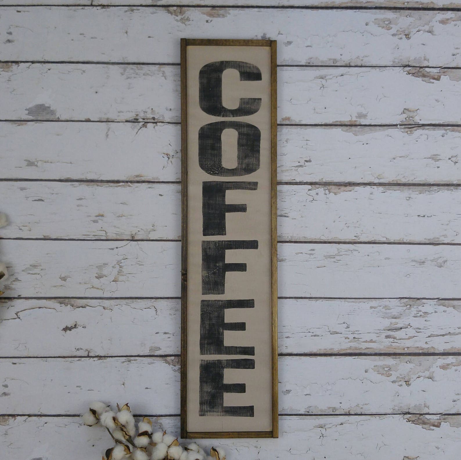 Wood Coffee Sign Rustic Coffee Sign Vertical Coffee Sign Etsy
