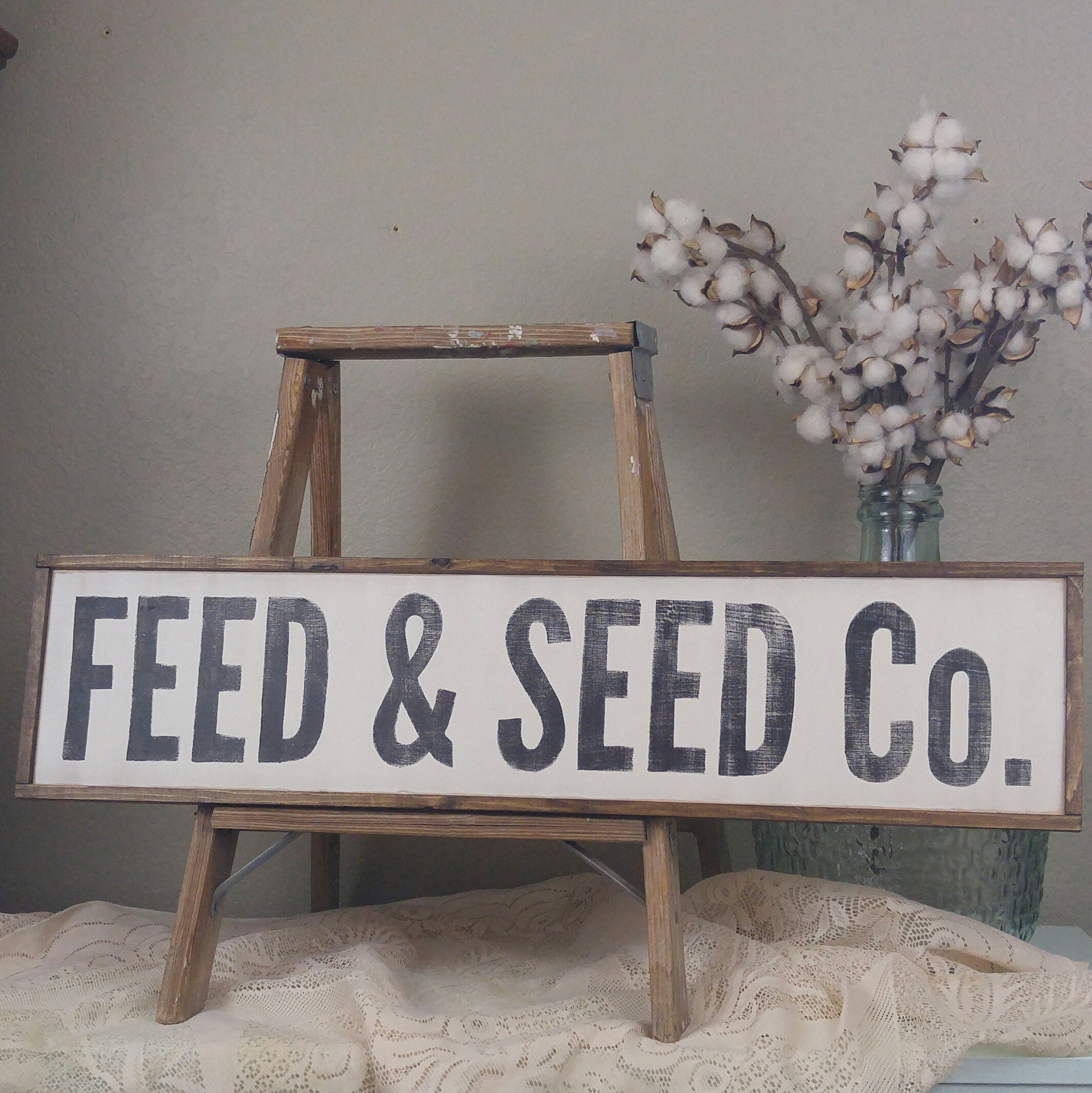 Feed & Seed Co Sign Feed and Seed Sign Rustic Farmhouse Etsy