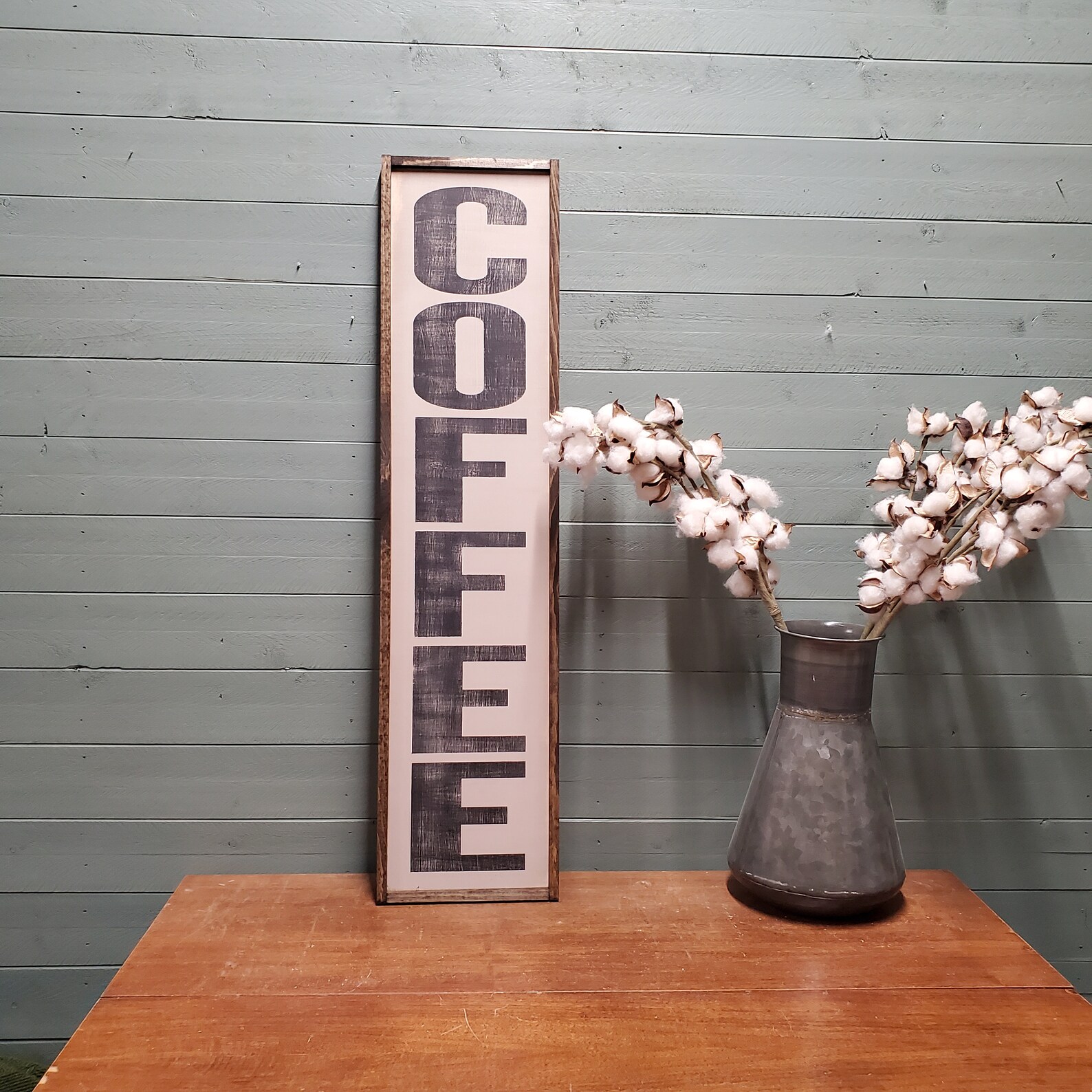 Wood Coffee Sign Rustic Coffee Sign Vertical Coffee Sign Etsy