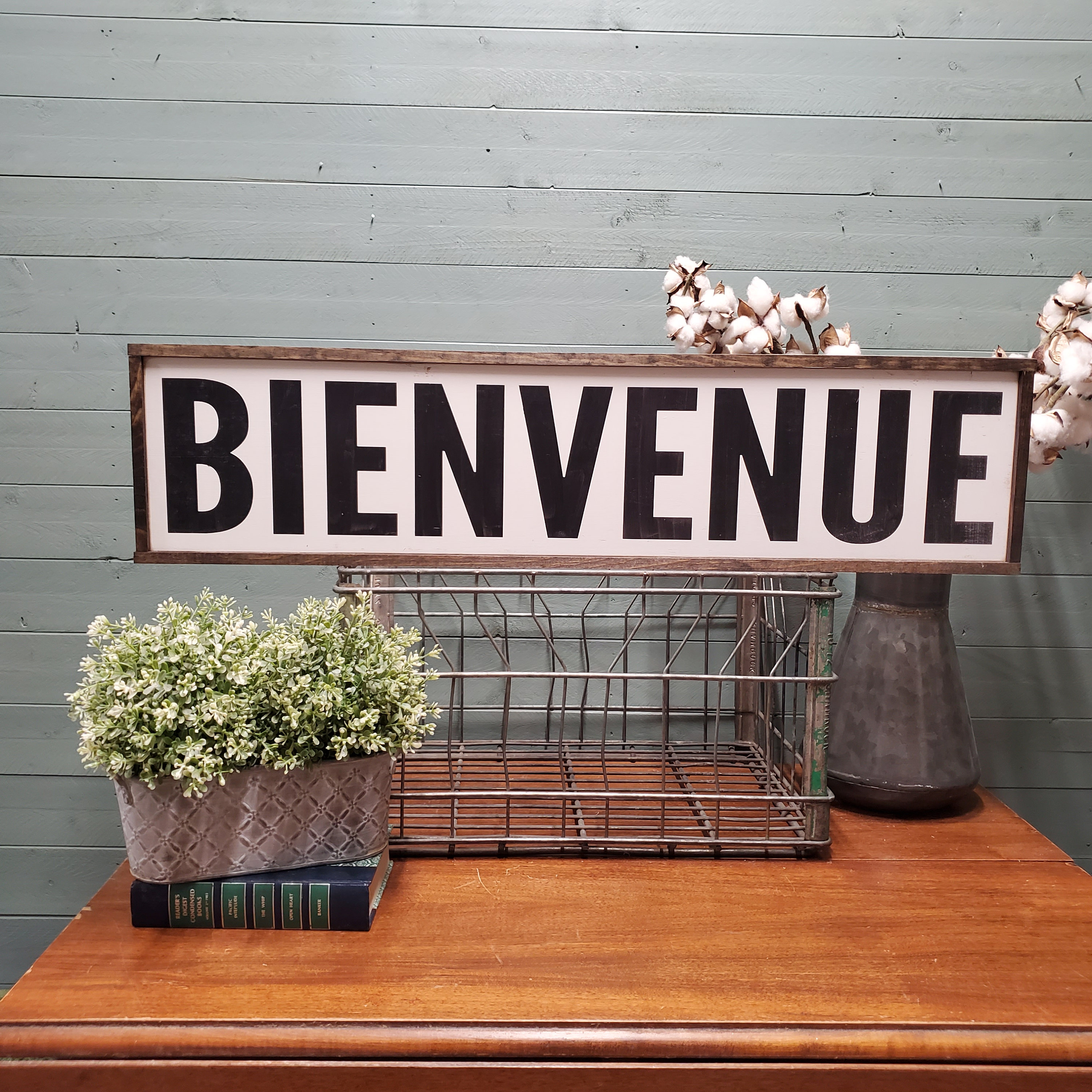 French Welcome Sign Bienvenue Sign Rustic French Decor