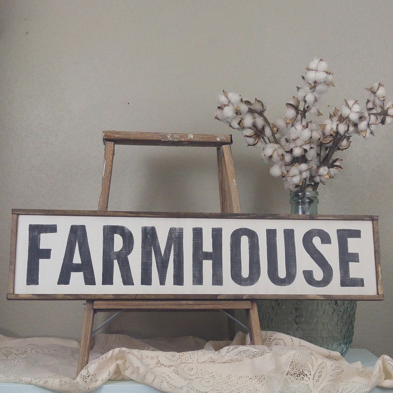 Framed Farmhouse Sign Rustic Farmhouse Sign Farmhouse Wall Etsy