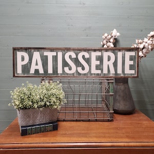Patisserie Sign, French Kitchen Sign, Farmhouse Wall Decor, Farmhouse Kitchen, Farmhouse Signs, Custom Wood Sign, Kitchen Signs image 1